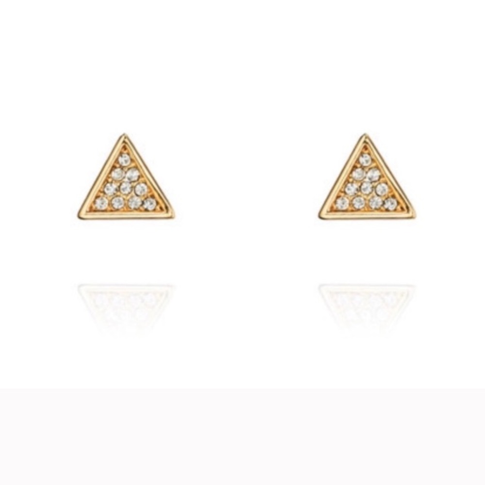 Chloe and Isabel triangle pave studs - Picture 3 of 6